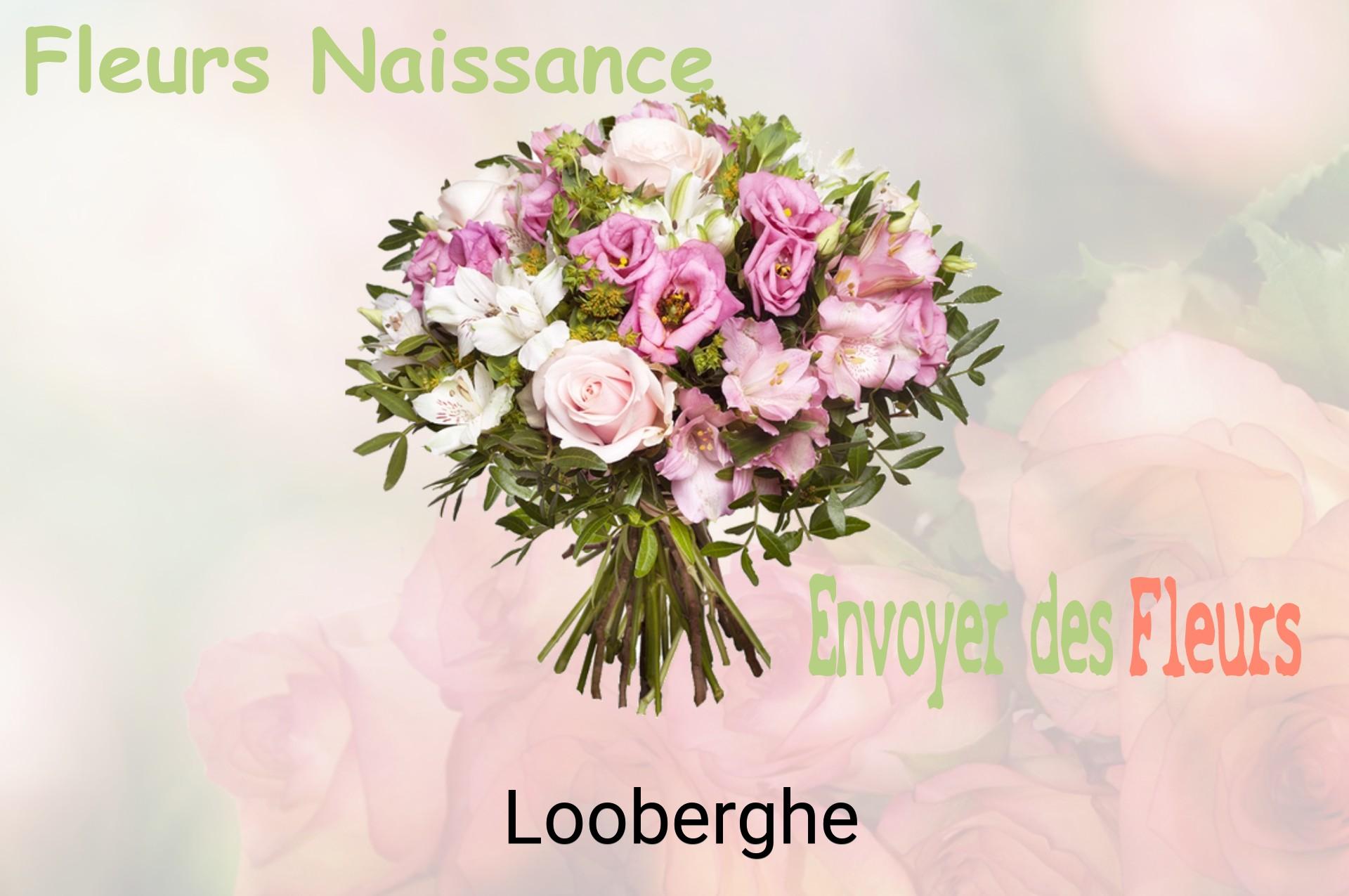 Bouquet de fleurs de naissance livré à Looberghe
